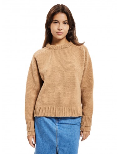 Le pull Wooly laine 100% recyclée Beige toast hantent personnes