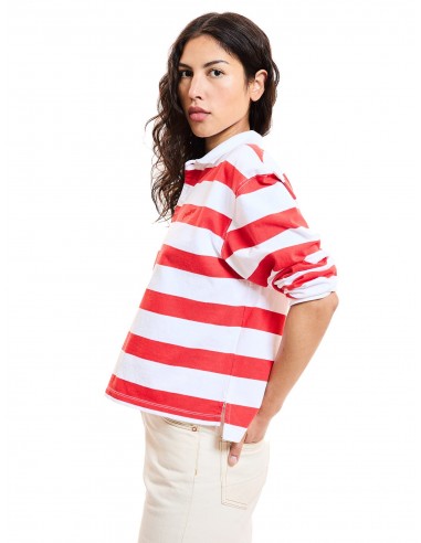 Le polo Boxy Willie® Heavy jersey bio-recyclé Rayures Rouge Blanc Comment ça marche