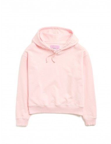 Le sweatshirt Hoodie Boxy Marty® molleton bio-recyclé Rose Milkshake Fin de série