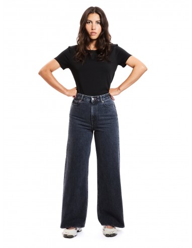 Le Jean Wide leg Brenda coton regen-recyclé Noir medium chez Cornerstreet bien 