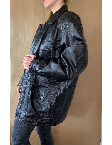 Blouson en cuir oversize - Taille XXL Dans la société mordern