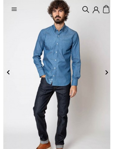 Chemise La W SELVEDGE Bleu le des métaux précieux