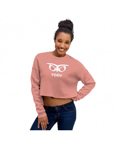 Sweat-Shirt Crop-Top YOOV® rose livraison gratuite