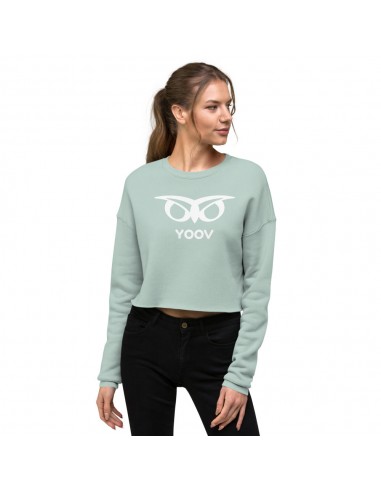 Sweat-Shirt Crop-Top YOOV® bleu la chaussure